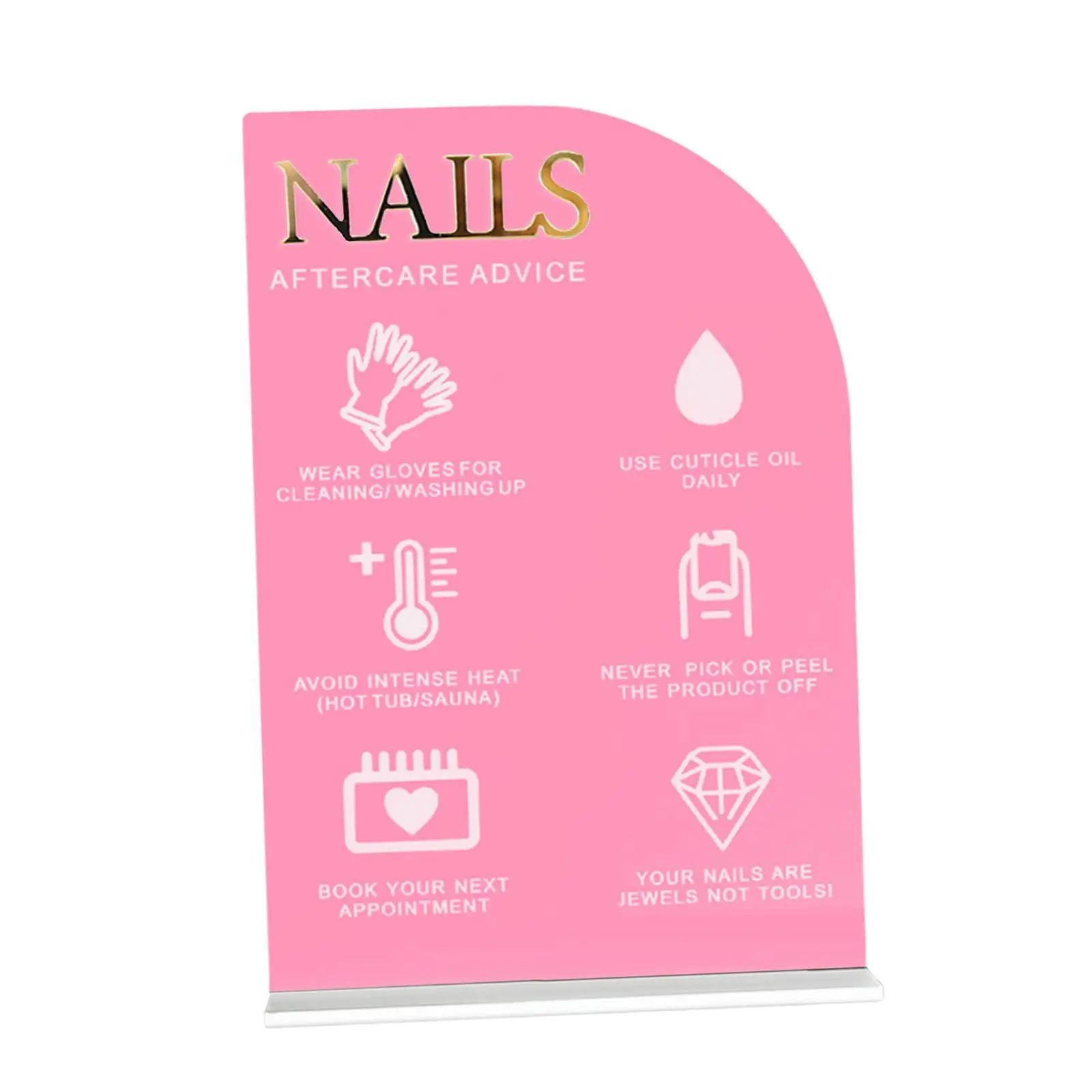 Nail Art Display Board Nail Art Accessories Nail Salon Nail Shape Portable Lightweight Display Stand Manicure for Nail Art Tool