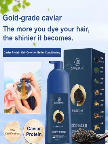 Imagen 2 del producto Crema para teñir el cabello Caviar, cambio de Color del cabello, larga duración, negro, marrón, reparación de cabello gris, seguridad nutritiva, cera para teñir el cabello permanente