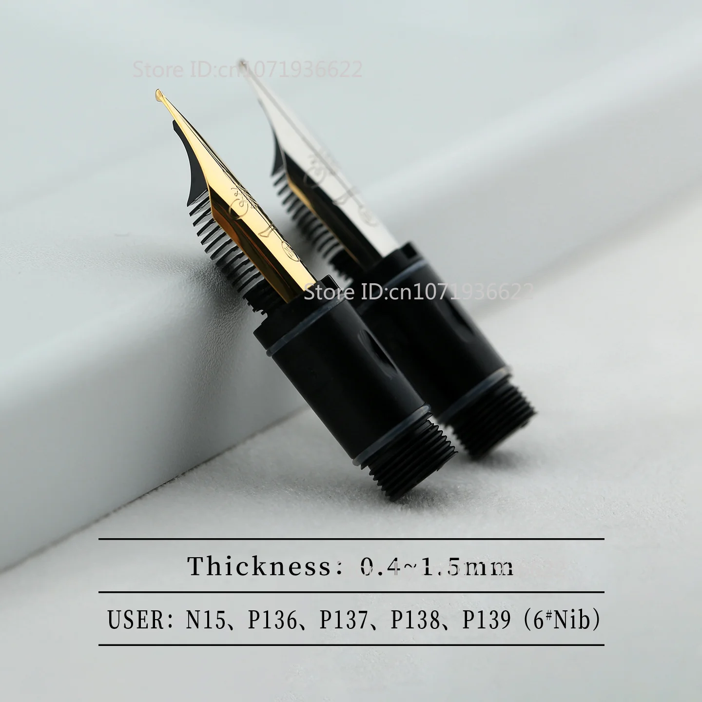 MAJOHN No.6 Soft Flex Long Knife Grinding Nib Fountain Pen Grip Section Replacement Nib Hand Polished 0.4-1.5mm for P136/138/139