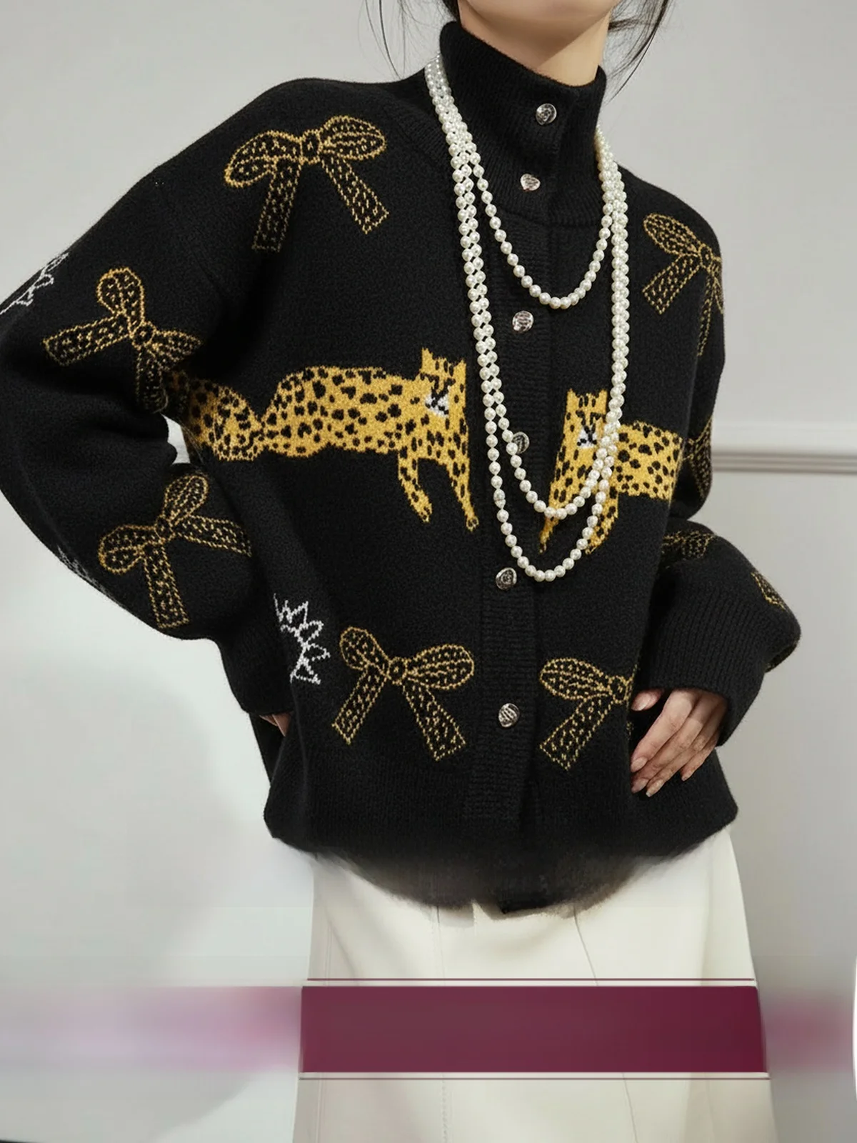 

Утепленный вязаный свитер с высоким воротником для женщин, зимний модный свободный крой, длинный рукав, вязаная кофта