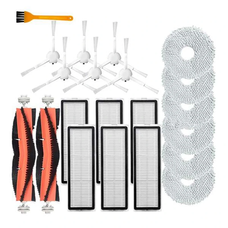 21PCS Main Brush Mop Cloth Side Brush Vacuum Kits Replacement For Xiaomi Dreame Bot W10 W10 Pro HEPA Filter