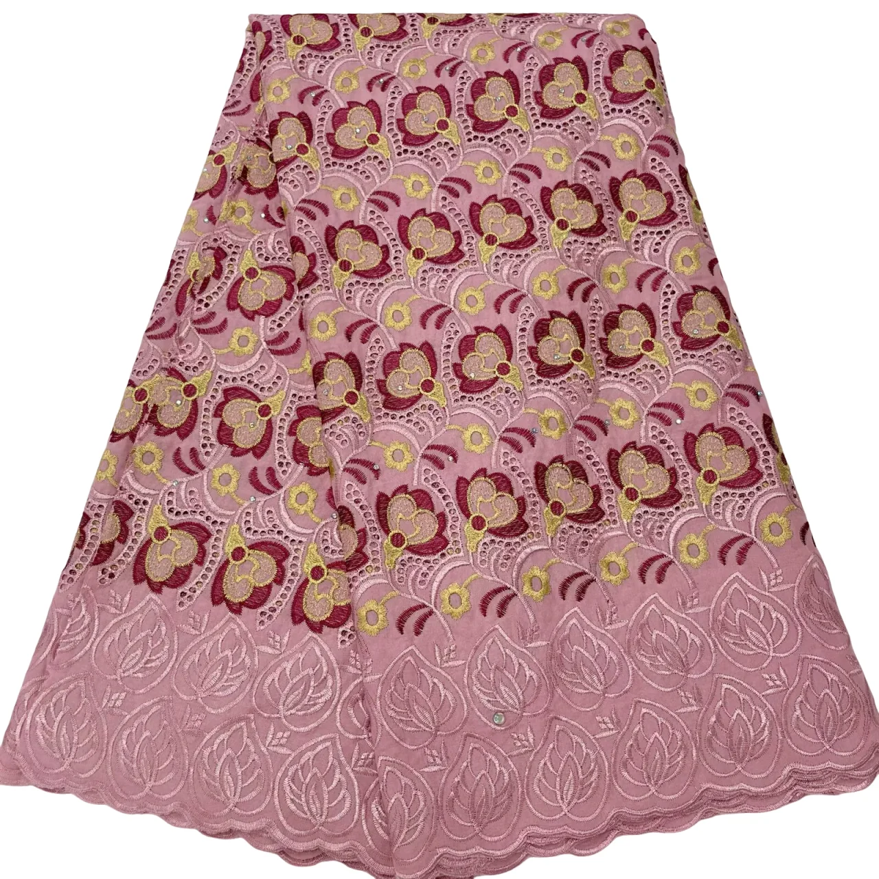 

Luxury African Swiss Voile Lace Fabric 2025 High Quality Nigerian 100%Cotton Embroidery Fabric African Lace Fabric Dubai Style