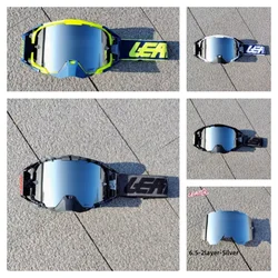 LEATT cycling goggles, off-road motorcycle, mountain bike goggles, high-definition double-layer anti fog and anti sand lenses