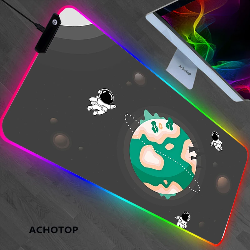 RGB Space podkładka pod mysz moda Laptop podkładka pod mysz komputerową 80x3 0cm podkładka pod mysz gamingową duża XL Gamer biurko podkładka pod klawiaturę z podświetleniem