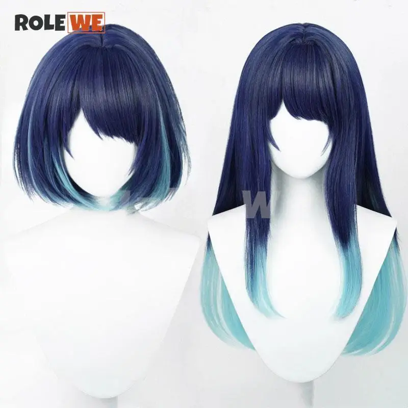 

Kurokawa Akane Cosplay Wig Oshi No Ko Dark Blue Gradient Anime Wig Heat Resistant Hair Party Wigs + Wig Cap