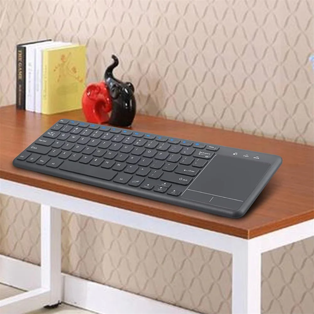Mini Ultra-slim 2.4GHz Wireless Keyboard 78 Keys Keyboard With Touchpad For Windows Notebook Computer Desktop Laptop