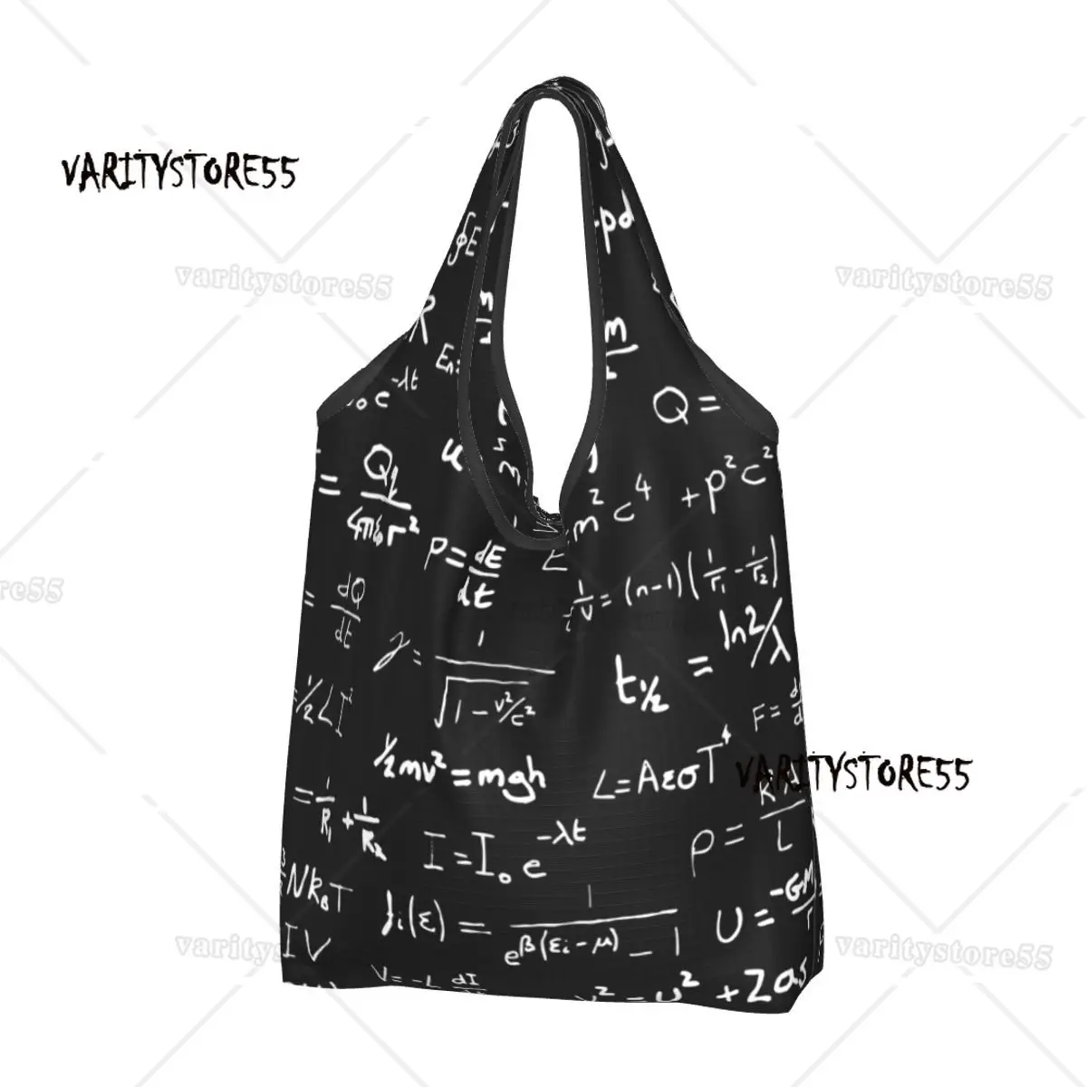 

Reusable Physics Equation Science Shopping Bags for Groceries Foldable Math Nerd Grocery Bags Washable Large Tote Bags