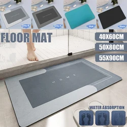 Super Absorbent Bathroom Mat Non-slip Toilet Non-slip Bathtub Mat Bathroom Entry Door Mat Diatomite Protective Foot Mat