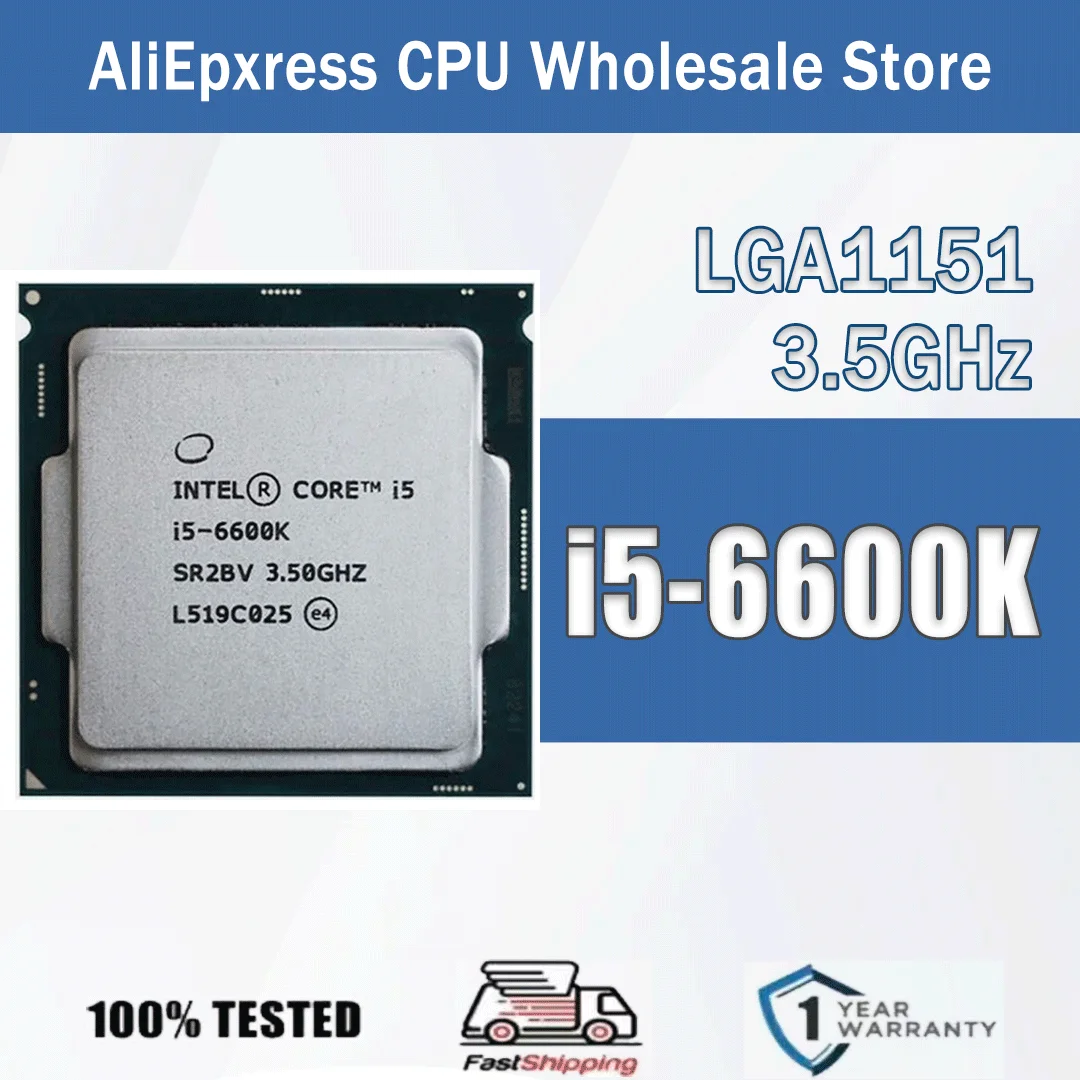 Intel Core i5-6600K 4 Core 4 Thread 3.50GHz 91W 6MB Cache 14nm 