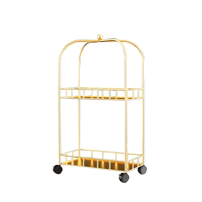 

Wrought Iron Hotel Home Furniture Kitchen Islands Luxury Restaurant Bathroom Storage Cart Creative Coffee Shop Bar Trolleys T