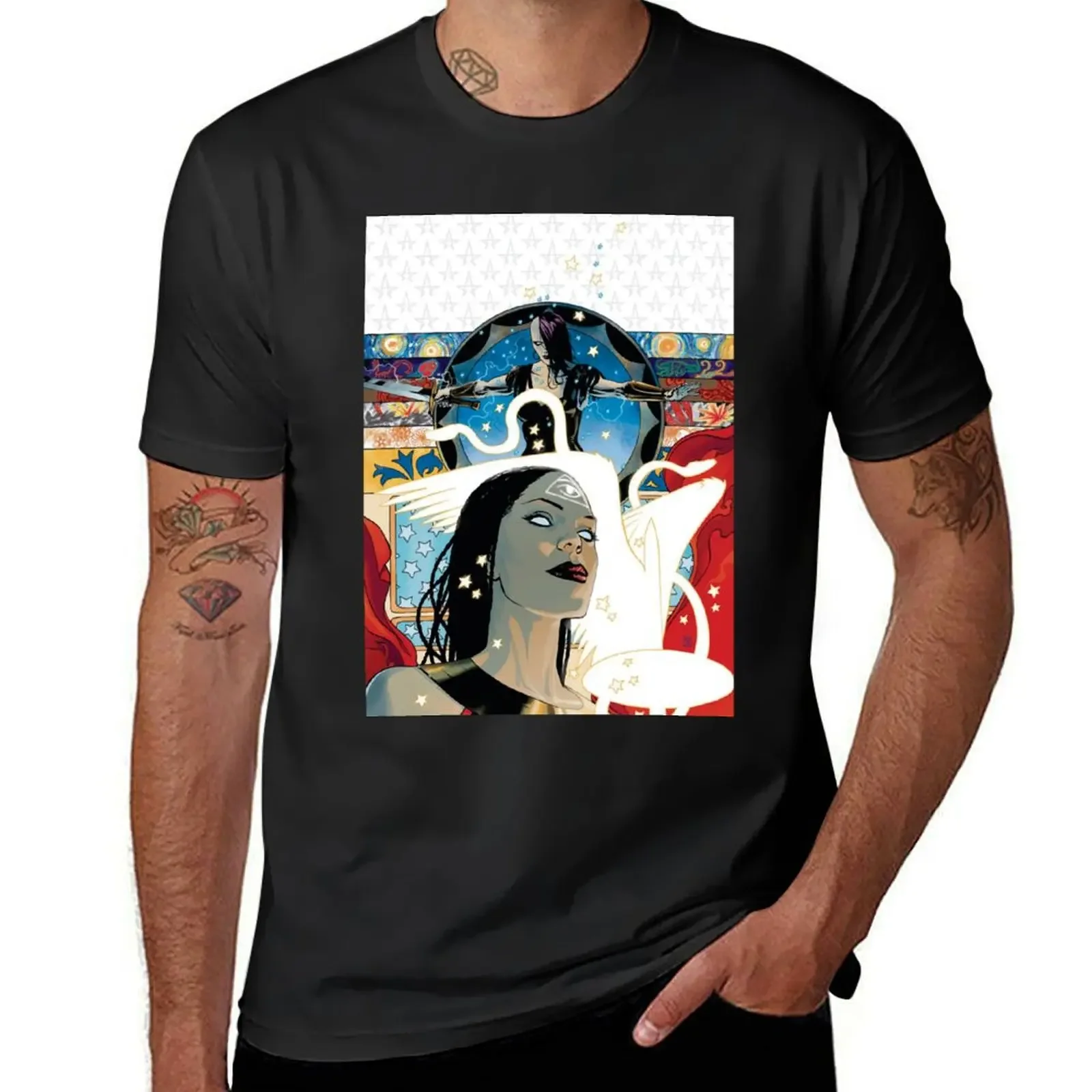 Promethea - Alan Moore T-Shirt blacks summer top fitted t shirts for men