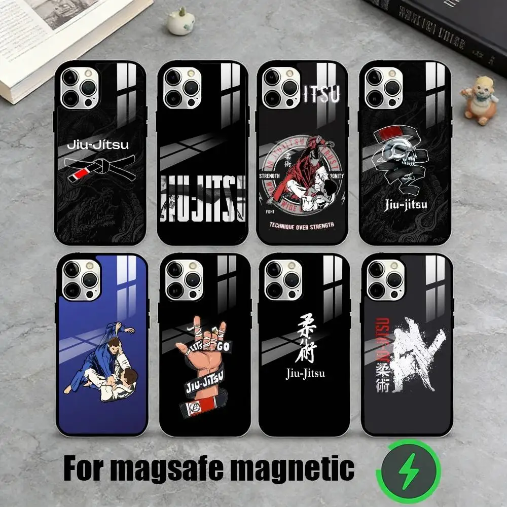 

BJJ Brazilian Jiu Jitsu Phone Case For iPhone17,16,15,14,13,12,11 Plus,Pro Magnetic with Magsafe Wireless Charging