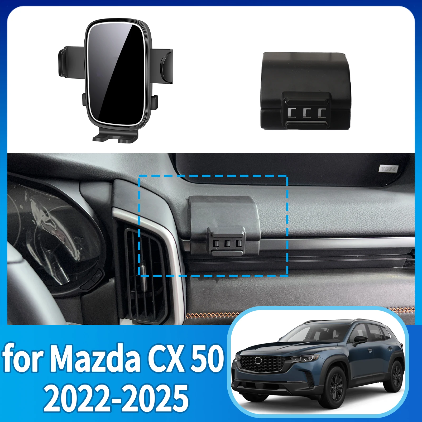 

fit for Mazda CX 50 CX50 2022 2023 2024 2025 Phone Holder, Dashboard Screen Mount Bracket Easy Installation​​ Car accessoires