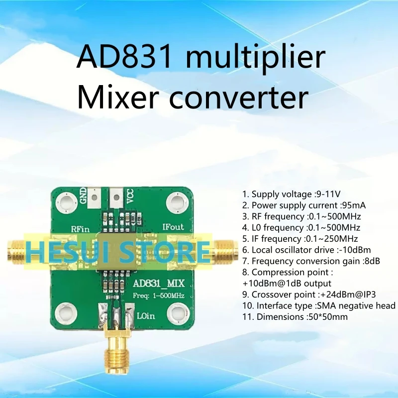 AD831 High frequency multiplier double balanced mixer converter 0.1-500MHz