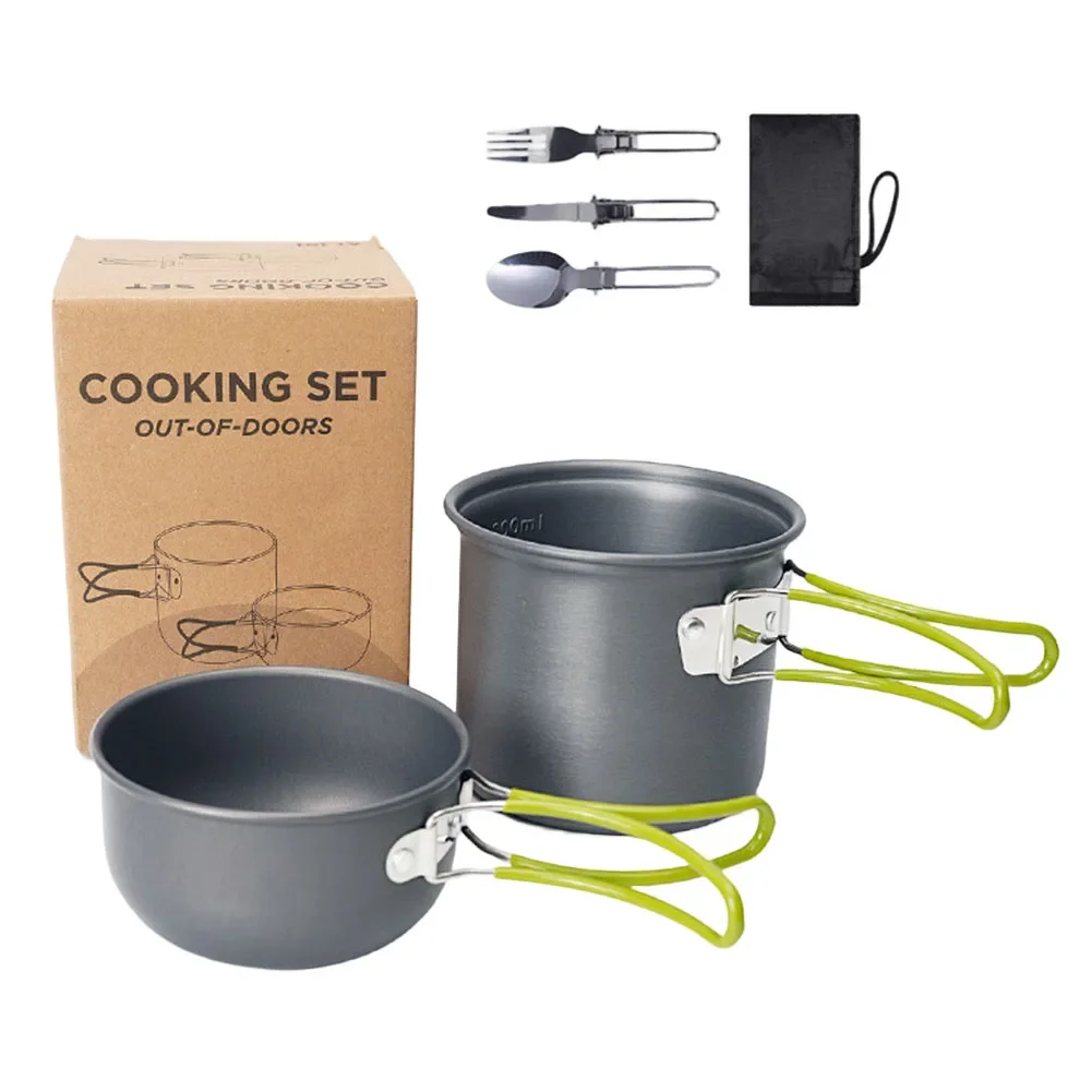 

Lightweight Camping Set Camping Cookware Set Family Camping Compact Design Easy To Clean Outdoor Cooking Essentials