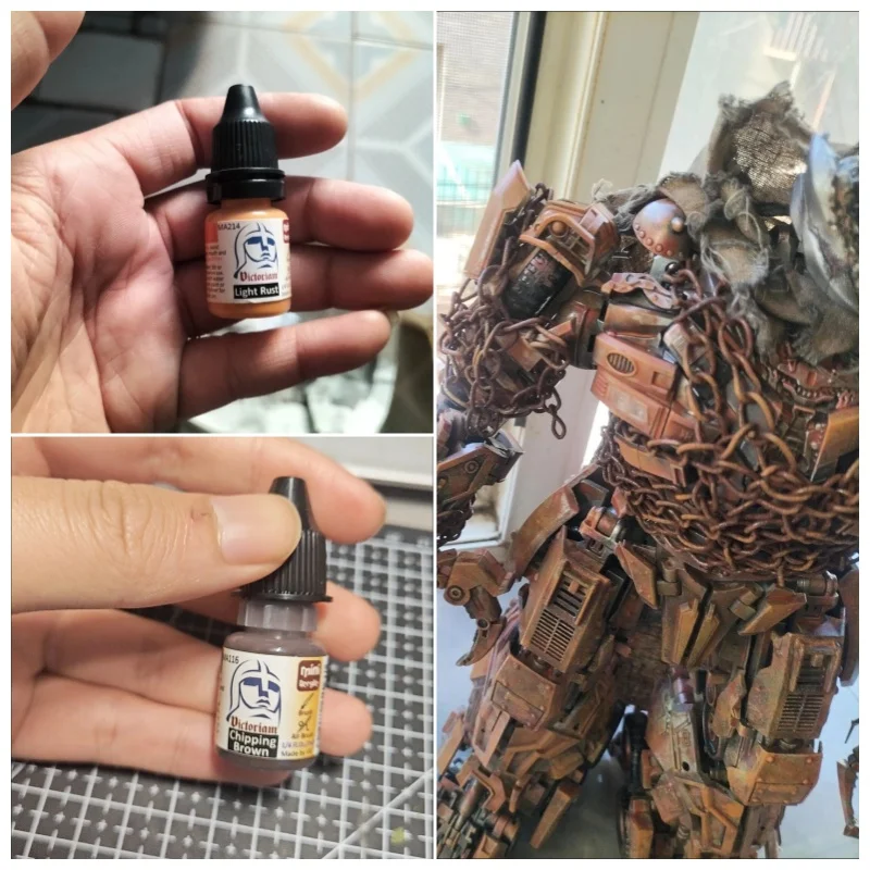 Victoriam Rust Effect Model Paint Set 4x7ml Water Based Acrylic Weathering Pigment for Tank Miniature Airbrush Hand Painting