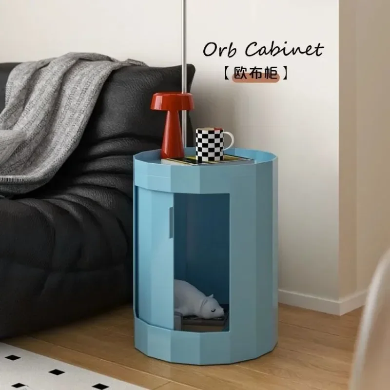 Creative removable bedside cabinet household bedroom shelf sofa side cabinet light luxur