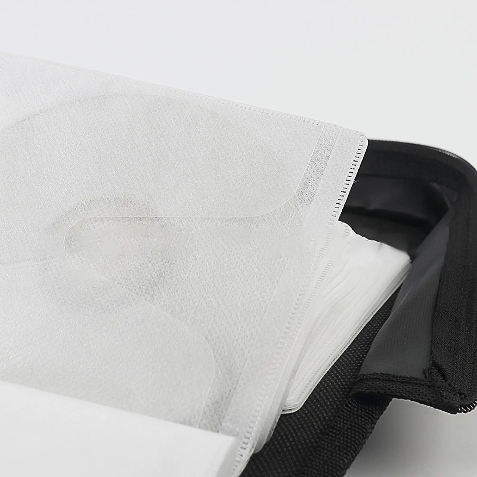 CD Case Portable CD Storage Wallet Bag Zipper Closure CD Holder for Office
