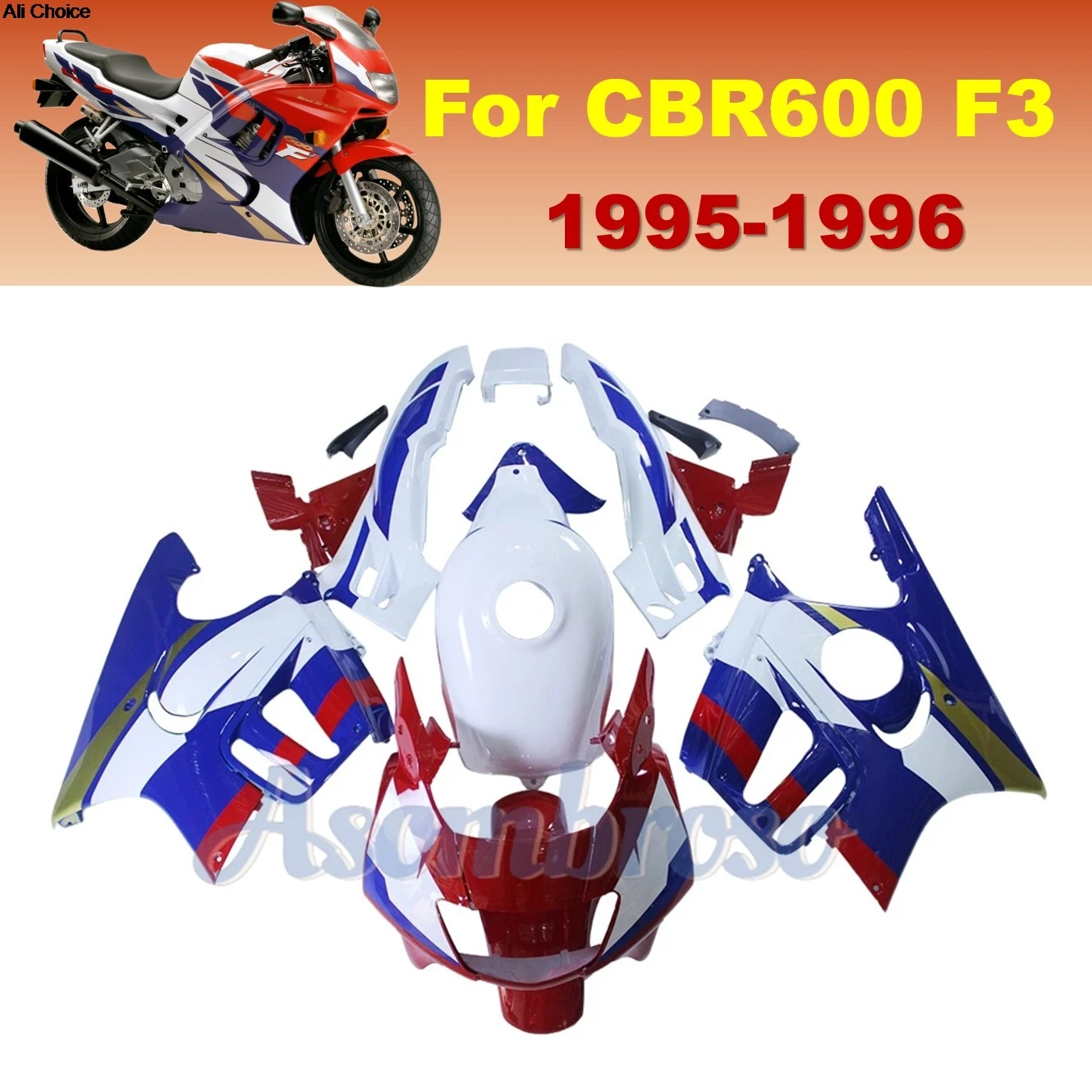 

For Honda CBR600 F3 1995 1996 Complete Fairing Set ABS Plastic Injection Molding Motorcycle Panels Cover