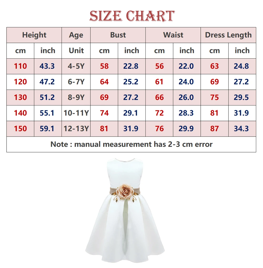 Cute Flower Girls Princess Dress Kids Sleeveless Satin Clothes Children Birthday Party Vestido Kids Easter Tutu Costume TD2350