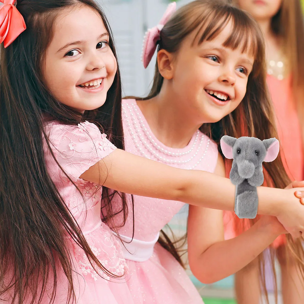 

2Pcs Animal Pattern Slap Bracelets Durable Lint PP Cotton Kids Wristbands Halloween Parties Jungle Themed Events Gifts