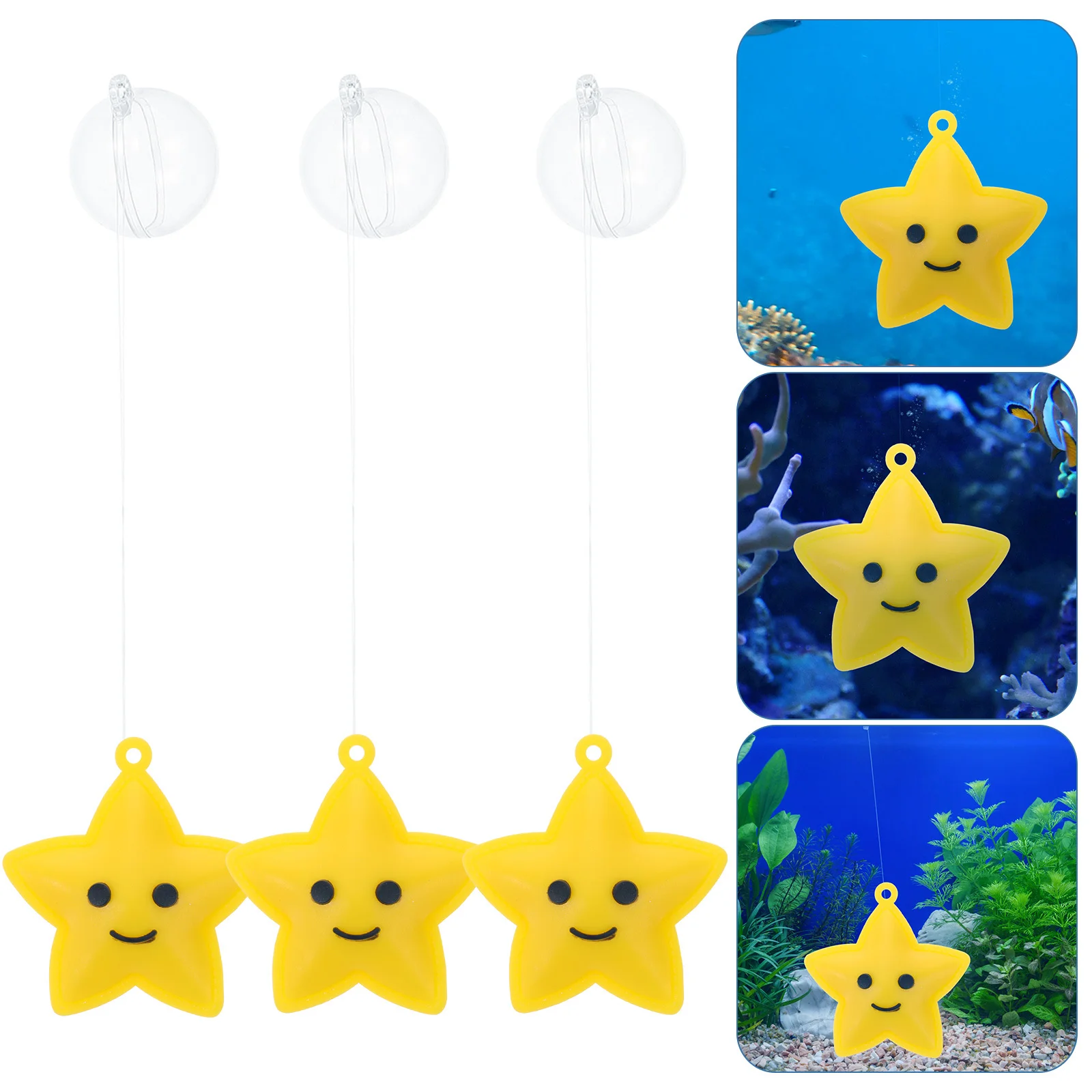 

3Pcs Fish Tank Accessories Decorations Safe Non-Fading Flotage Ornaments for Aquarium Floating and Sinking Aquarium Ornament
