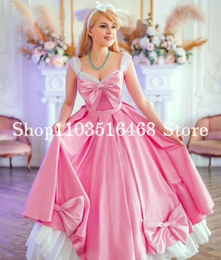 Fairytale Princess Cinderella Evening Dress Pink Fantasy Victorian A-Line Medieval Masquerade Custom платье вечернее