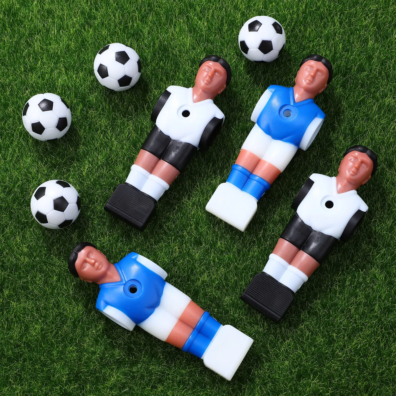 

4Pcs Resin Football Puppet Figures Foosball Replacement Players Table Soccer Balls Mini Football Game Set Foosball Table Balls