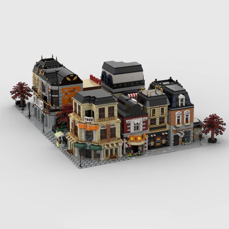25533pcs MOC Modular Neighborhood Build 15 MOCs Model Building Blocks Architecture Brick Idea Kids Birthday Christmas Gift Toy