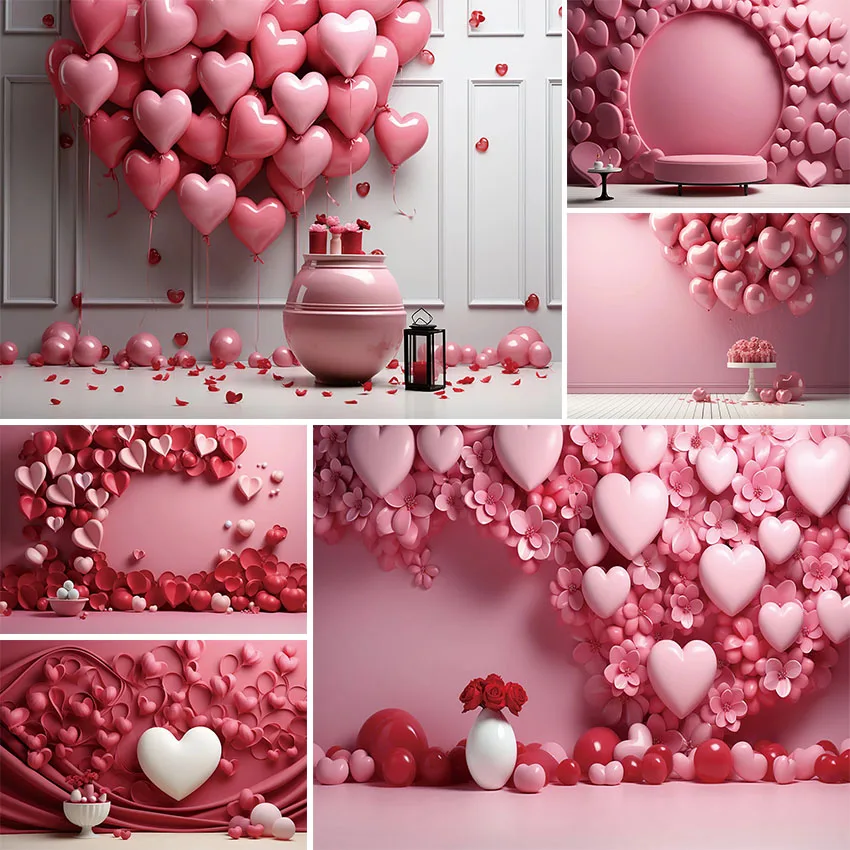 Avezano พื้นหลังสำหรับถ่ายภาพวันวาเลนไทน์สีแดงชมพูหัวใจแห่งความรักข้อเสนอคู่วันครบรอบแต่งงานปาร์ตี้สตูดิโอตกแต่งภาพ