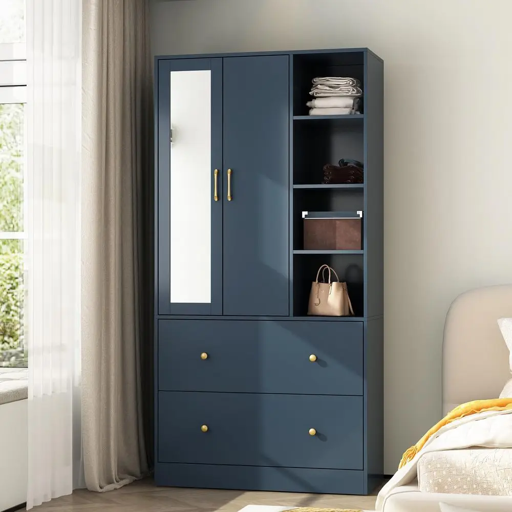 71 Blue Bedroom Arm…