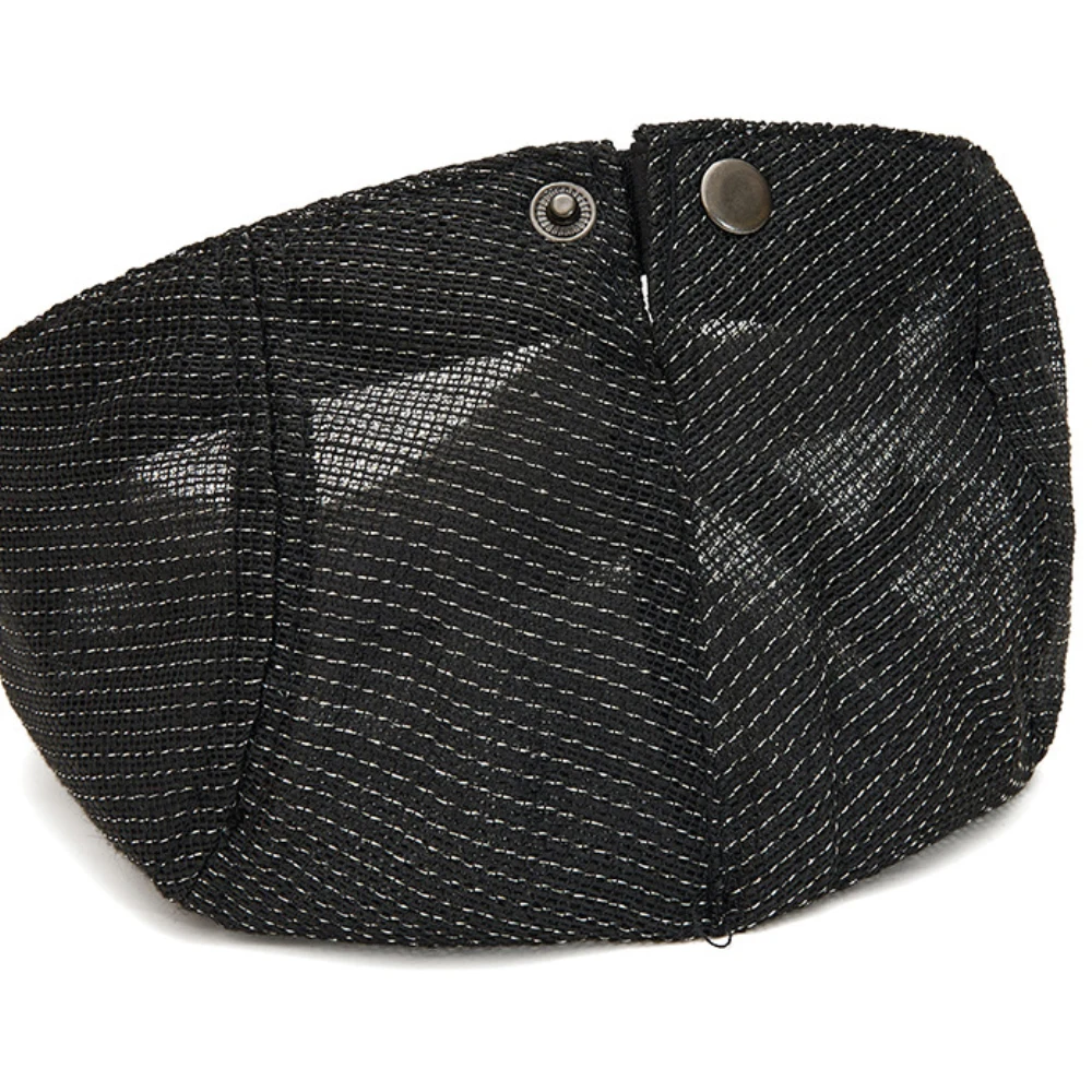 HT5140 Baskenmütze für Männer und Frauen, Sonnenhut, Retro-Künstler-Malermütze, Unisex Ivy Flachmütze, 2026 Neue Frühling-Sommer Mesh-Baskenmütze – Detail 5