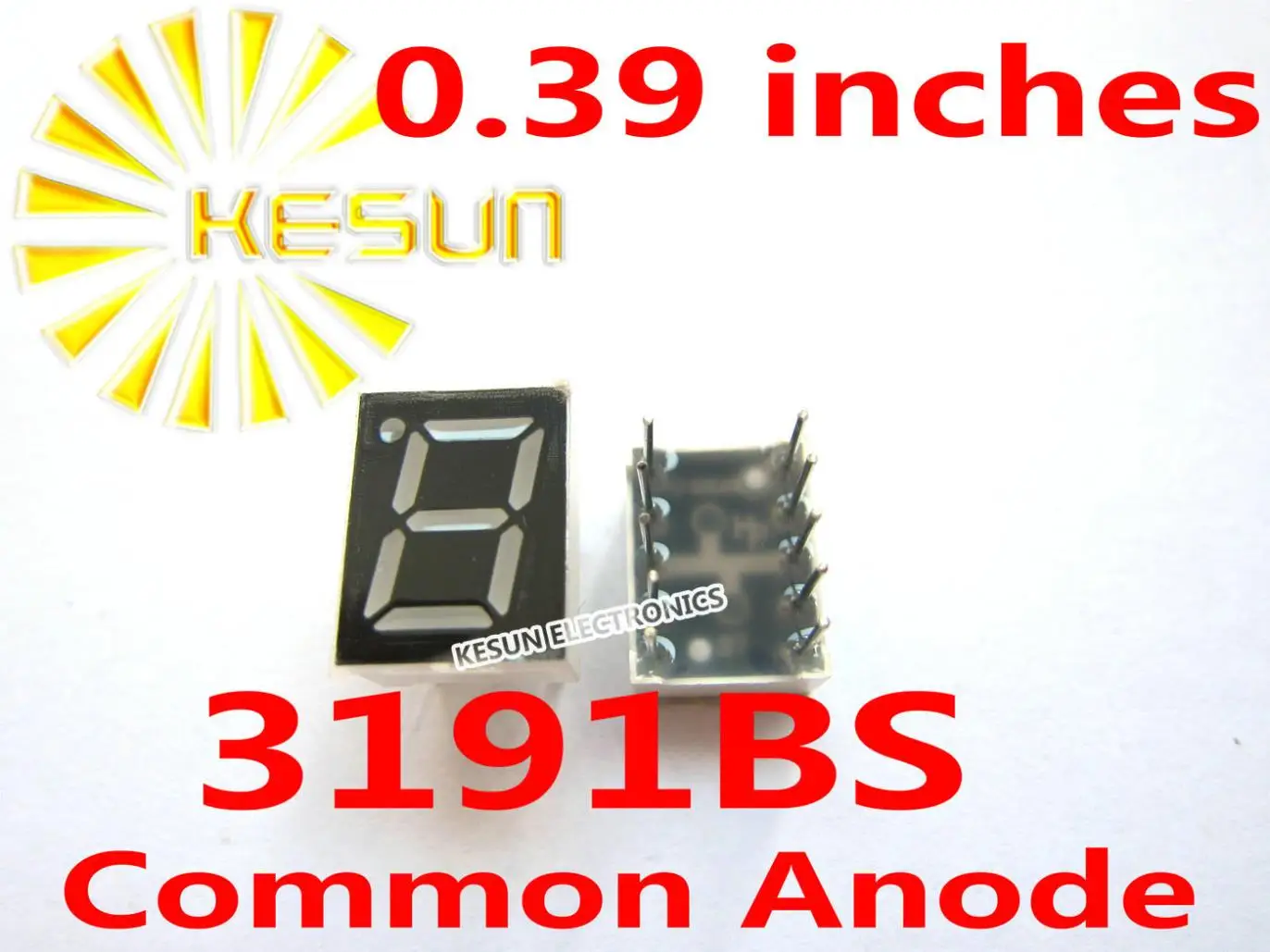 10 Stück x 0,39 Zoll rot 3191BS 3191AS gemeinsame Anode/Kathode einzelnes digitales Röhren-LED-Anzeigemodul