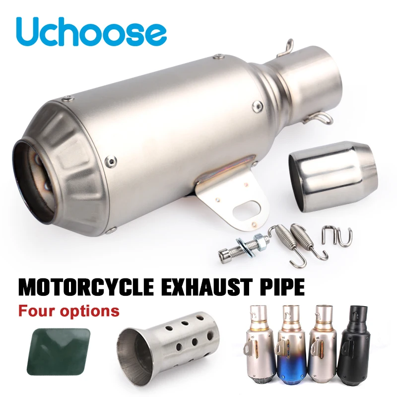 Universal Motorcycle Exhaust Tail Pipe 36-51mm Slip-on Muffler With Logo For ahamaY MT 07 Z900 ajnjN 400 GSR 600 SV650 Stylish