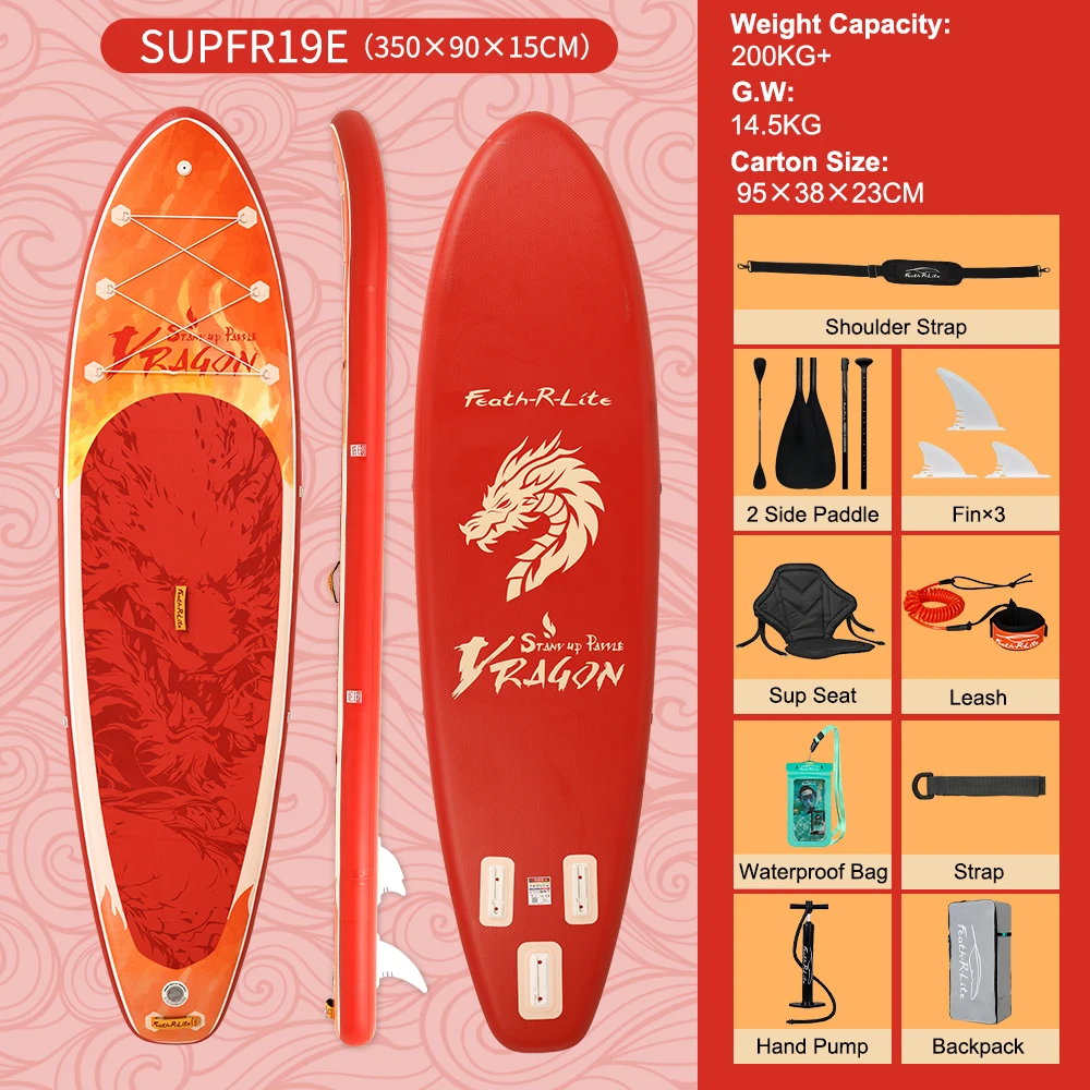 Funwater aufblasbares Stand-Up-Paddleboard (SUP-Board) mit 150 kg Tragfähigkeit für Erwachsene, Premium-PVC, stabil, langlebig, leicht, tragbar, anfängerfreundlich, Allround-Paddleboard für Touren,