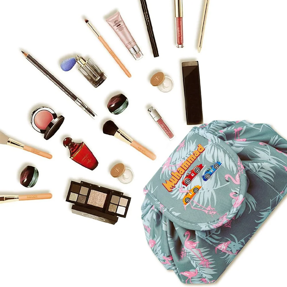 Customized Name Women's Drawstring Makeup Handbag Travel Makeup Storage Bag Handbag Drawstring Storage Bag Customized Product