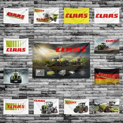 90x150CM TRACTORS-C-CLAASs IH Agriculture Flag Polyester Printed Excavator Banner For Decor