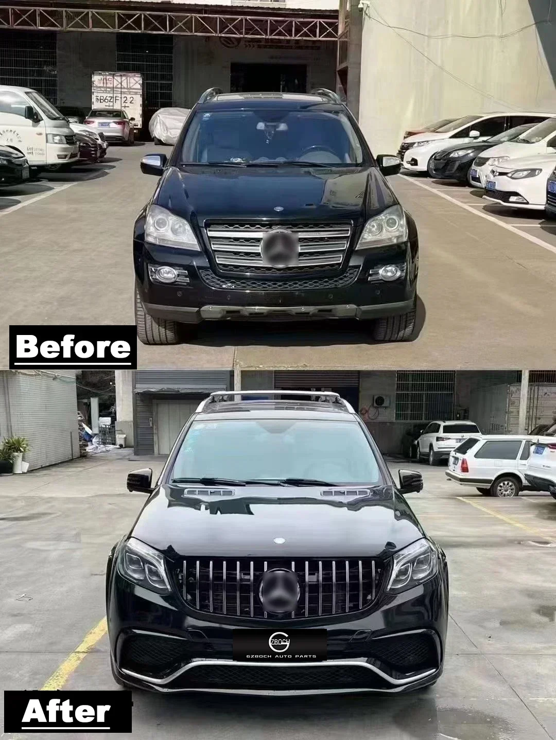 Обвесы для Mercedes-Benz GL-класса X164 смен на X166 GLS 63amg Передние автомобильные бамперы Задние автомобильные бамперы