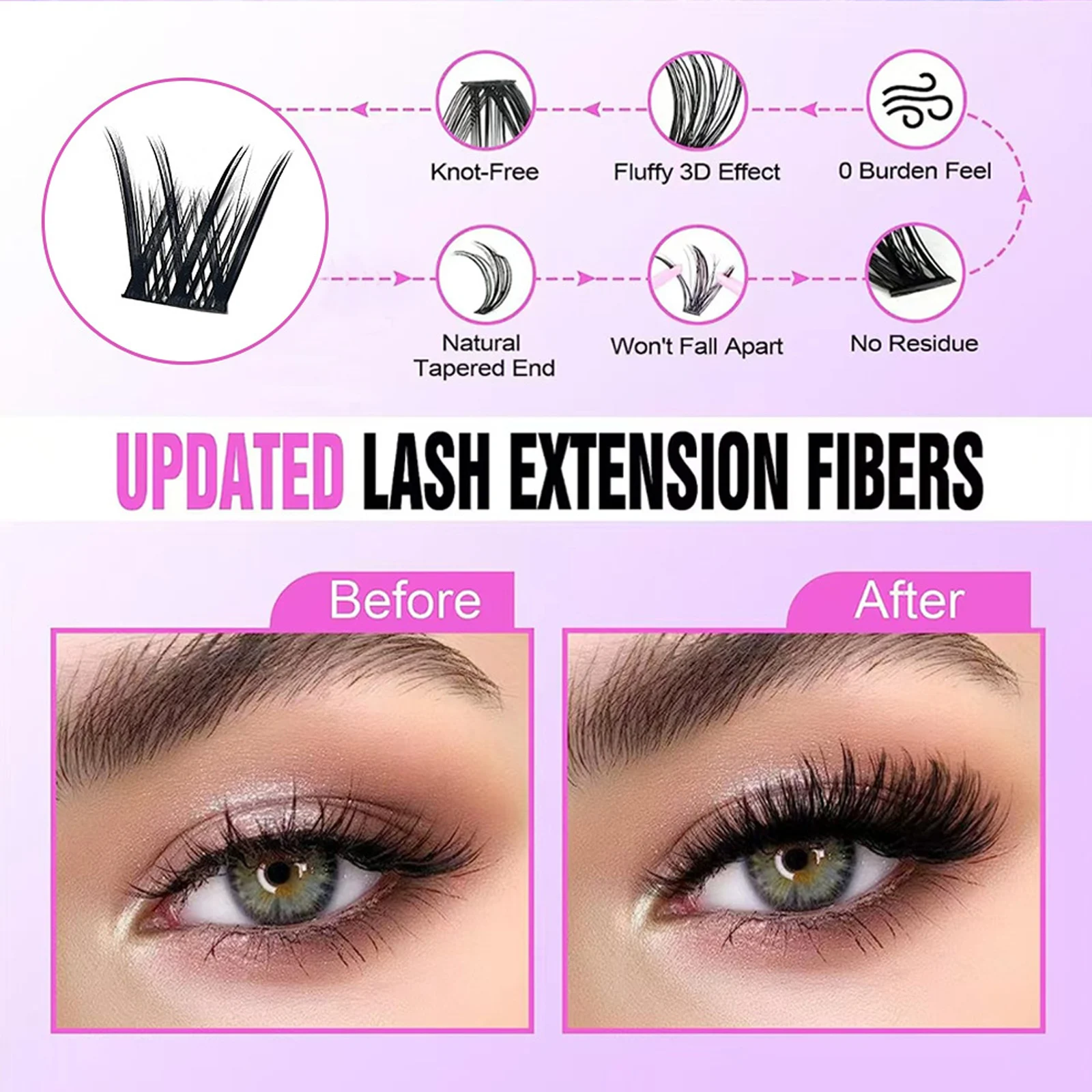 ウィスピー ラッシュ クラスター 接着剤不要 つけまつげ ソフト ナチュラル ラッシュ エクステンション ヨーロッパ風 ふわふわ セグメント クラスター ラッシュ デイリーメイク用