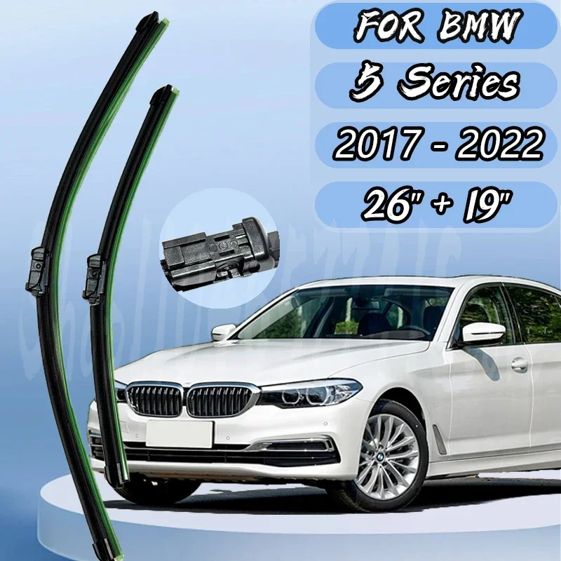 

Front Wiper Blades For BMW 5 Series G30 G31 F90 2017-2022 Windshield Windscreen Front Window 26"+19" Fifth silent upgrade