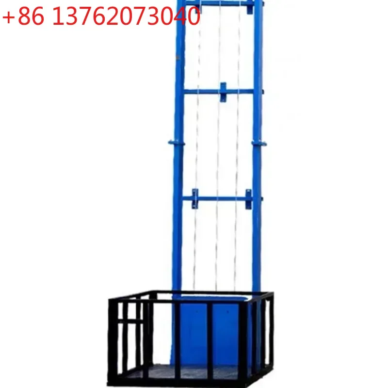 

Electric Cargo Elevator with Remote Control 500kg Load Capacity Height 2M~10M Material Elevator for Warehouse, Factory, Workshop