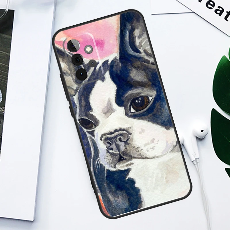 Boston Terrier Dog For Samsung Galaxy A52 A22 A32 A54 A34 A14 A55 A35 A15 A53 A33 A13 A05 A06 A16 Phone Case