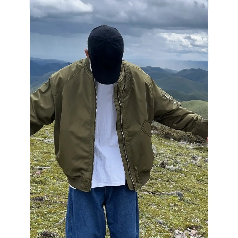 

Outdoor Running Jacket Flight Jacket Coat American Short Jacket Couple Fashion Thickened Baseball Jacket Men Cotton-padded Coat