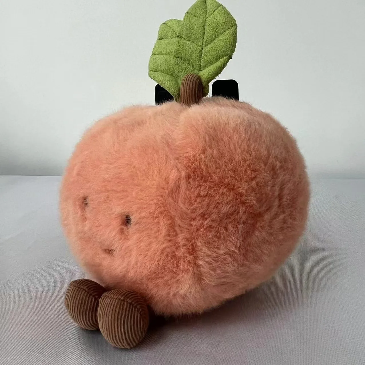 Frutas quentes pêssego com pernas boneca kawaii com pernas rosto sorridente fruta figurado cosplay almofada sofá decoração crianças presentes de aniversário