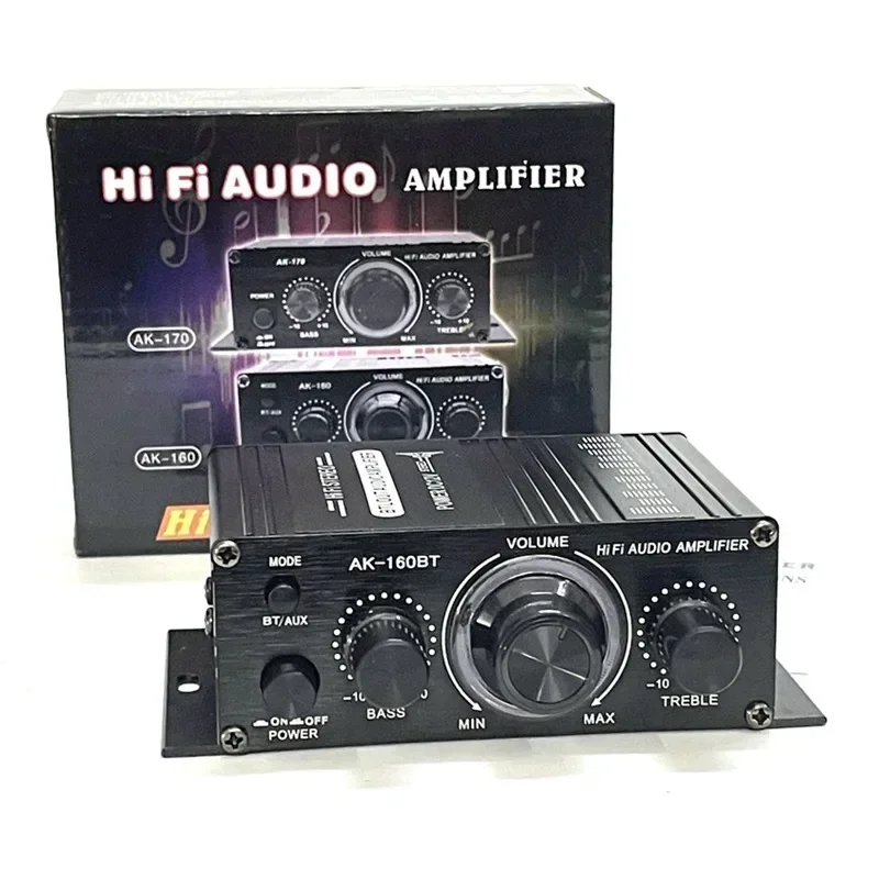 AK170 mini digitální energie audio auto zesilovač modrá lehký stereo audio zesilovač pro domácí theater klub večírek muzika 200W x2