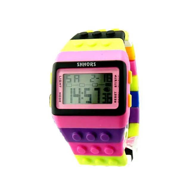 Reloj Digital de pulsera para hombre y mujer, cronógrafo de colores, Unisex