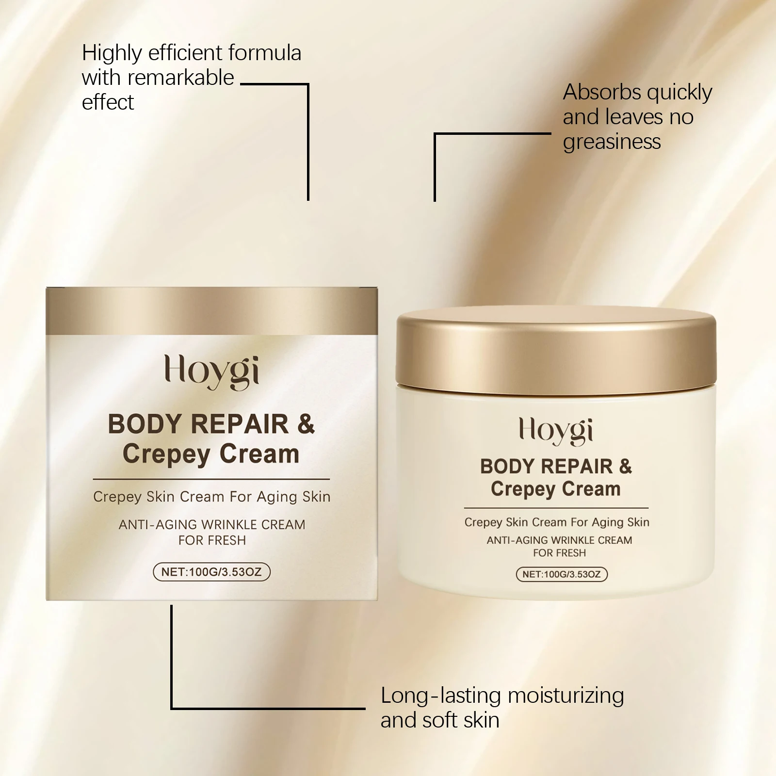 주름 개선 보습 바디 크림, 주름 완화, 잔주름 개선, 보습, 진정, 재생, 영양 공급, 광채 피부 관리