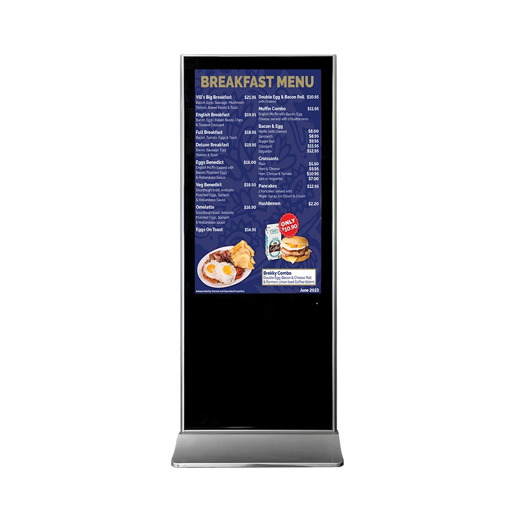 

Smart Interactive Touch Screen Kiosk 55" Vertical Digital Signage for Indoor Advertising & Retail Display
