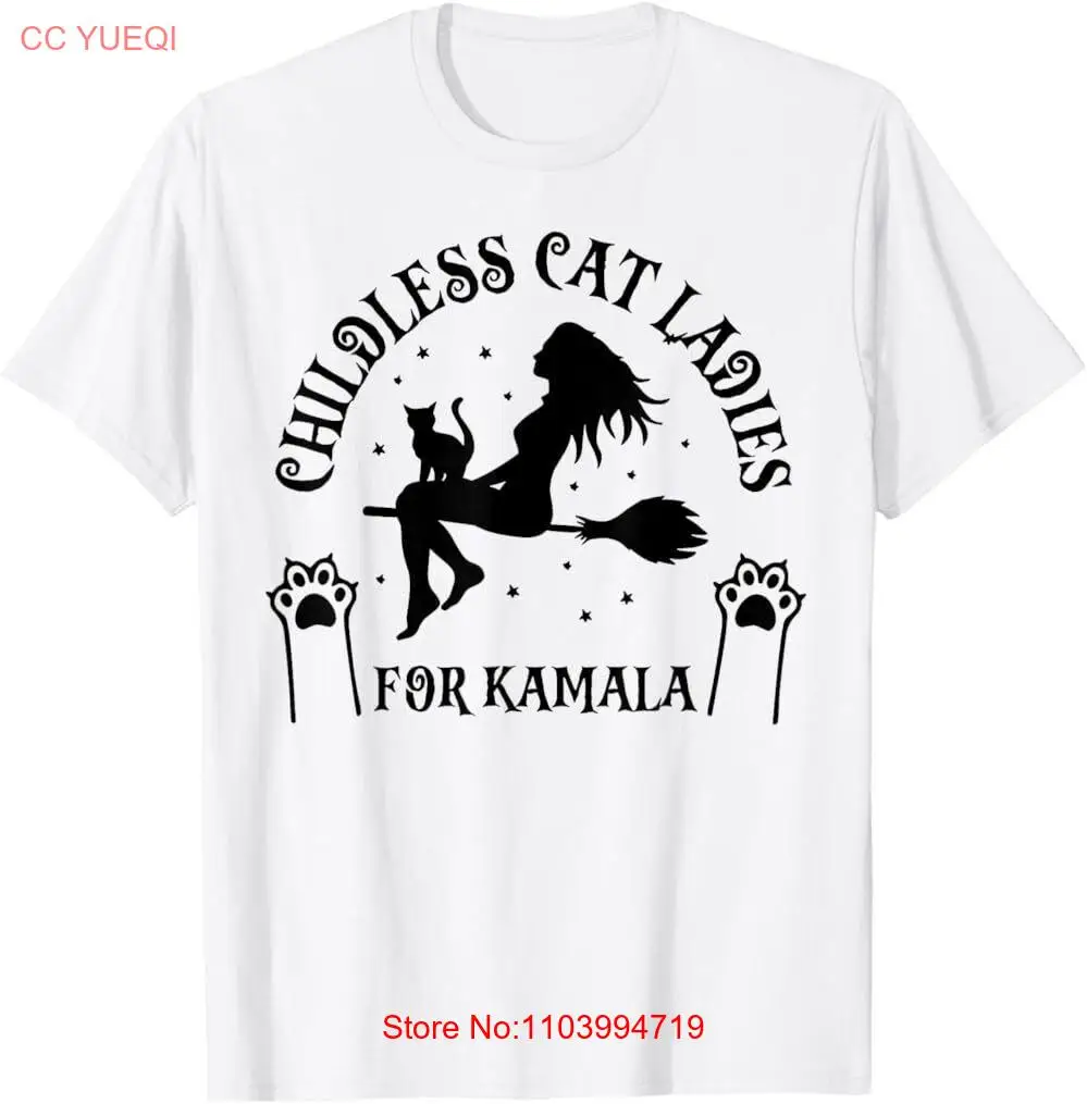 Kamala T-Shirt,Feminist Kamala Halloween Spooky Childless Cat T-Shirt,Unisex Tee