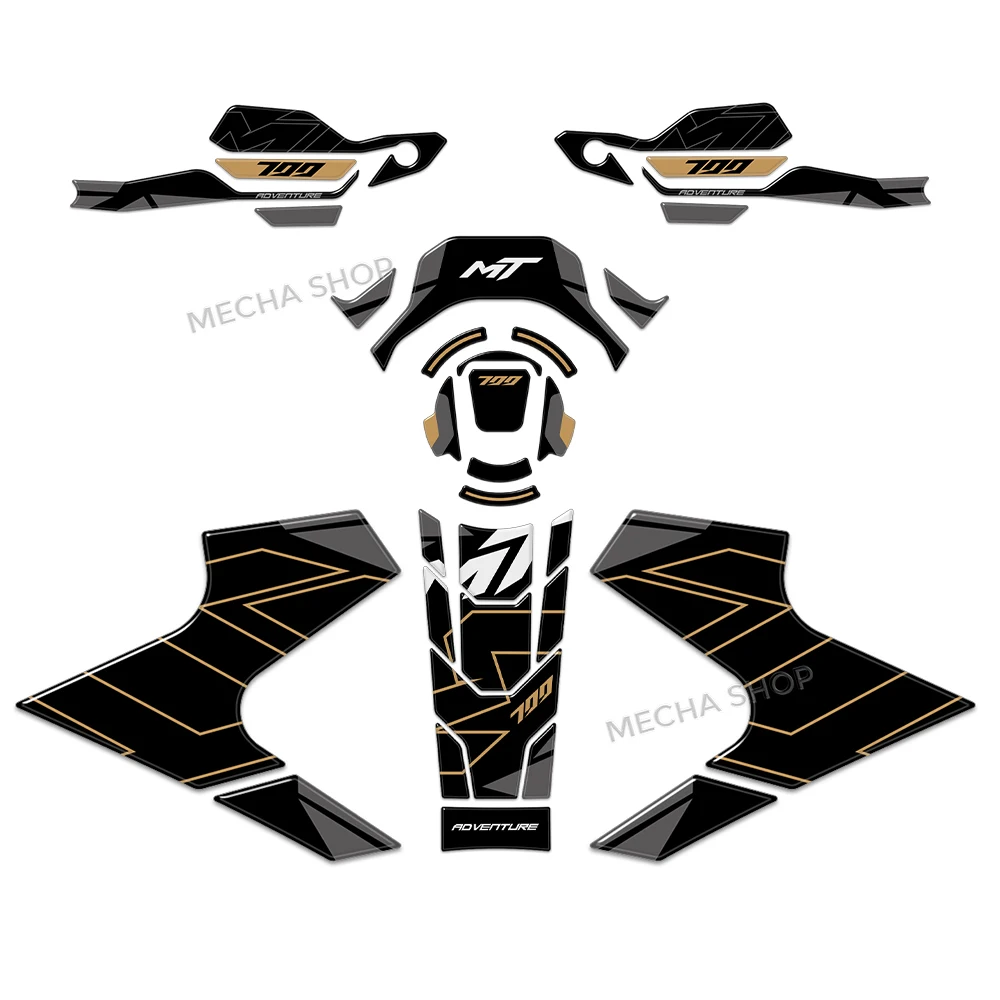 Voor CFMoto 700 MT Adventure 2025 MT700 ADV Nebula Zwart 700 MT Adv Nebula Wit Brandstoftank Pad Sticker Bescherming motorfiets Decal